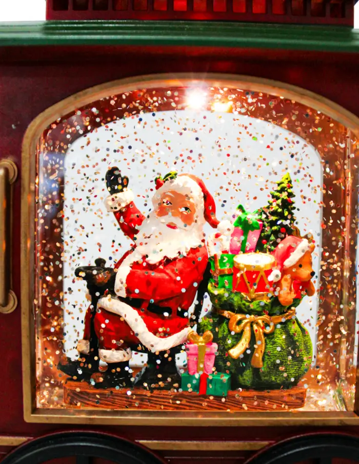 Tren con Santa y Árbol navideño con luz y movimiento (usa baterías 3AA no incluidas) de 48x9x19.8cm - Image 4