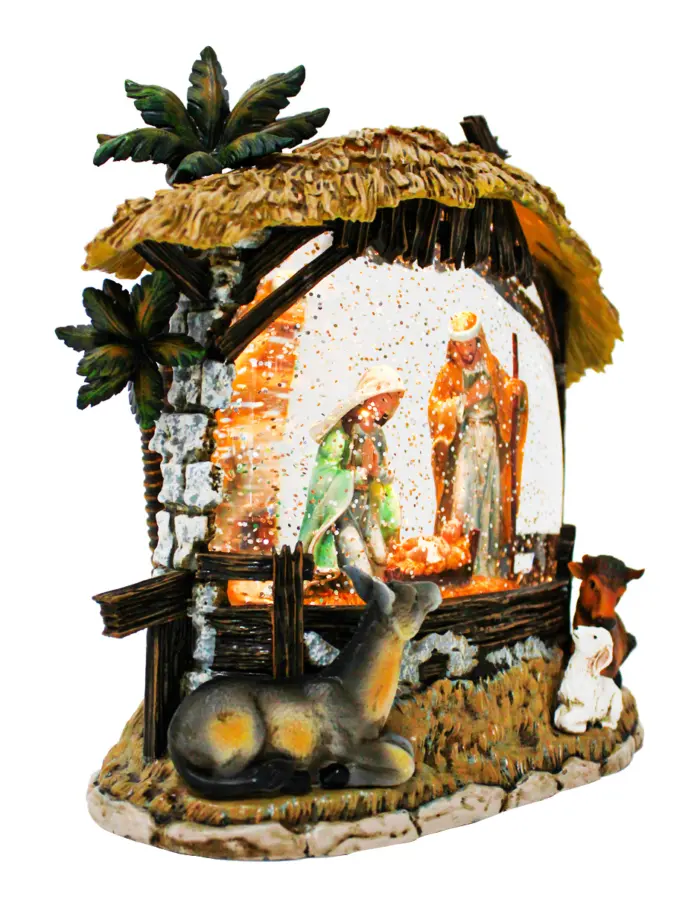 Nacimiento musical con luz LED y cable USB (usa baterías 3AA no incluidas) de 20.5x10.5x21cm - Image 2