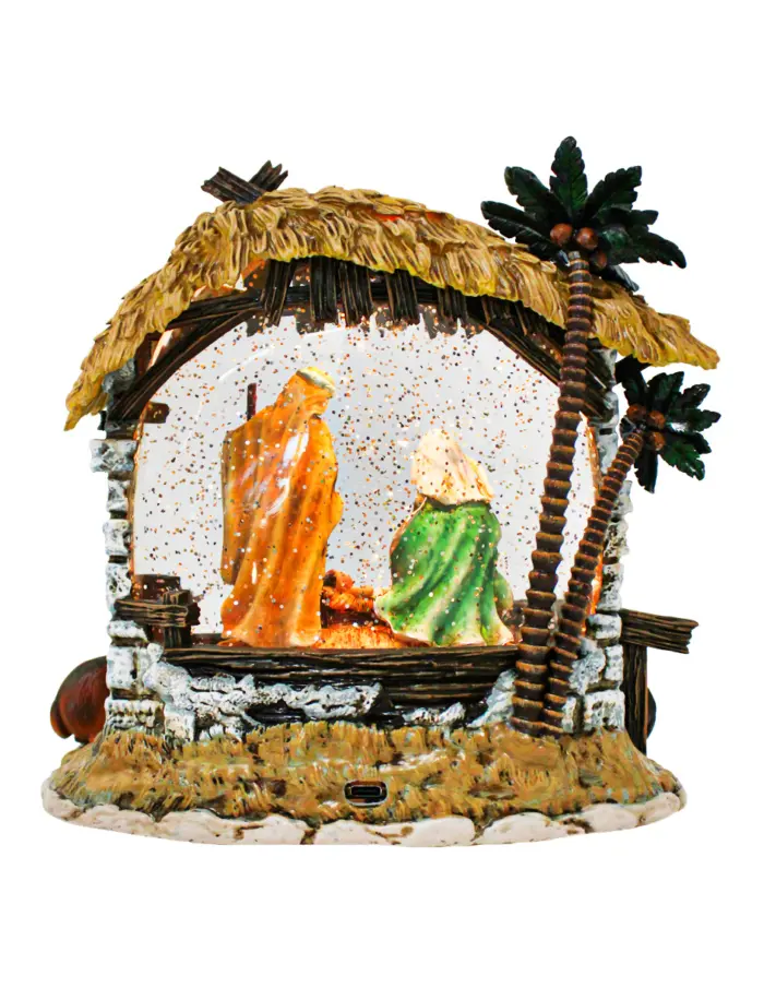 Nacimiento musical con luz LED y cable USB (usa baterías 3AA no incluidas) de 20.5x10.5x21cm - Image 3