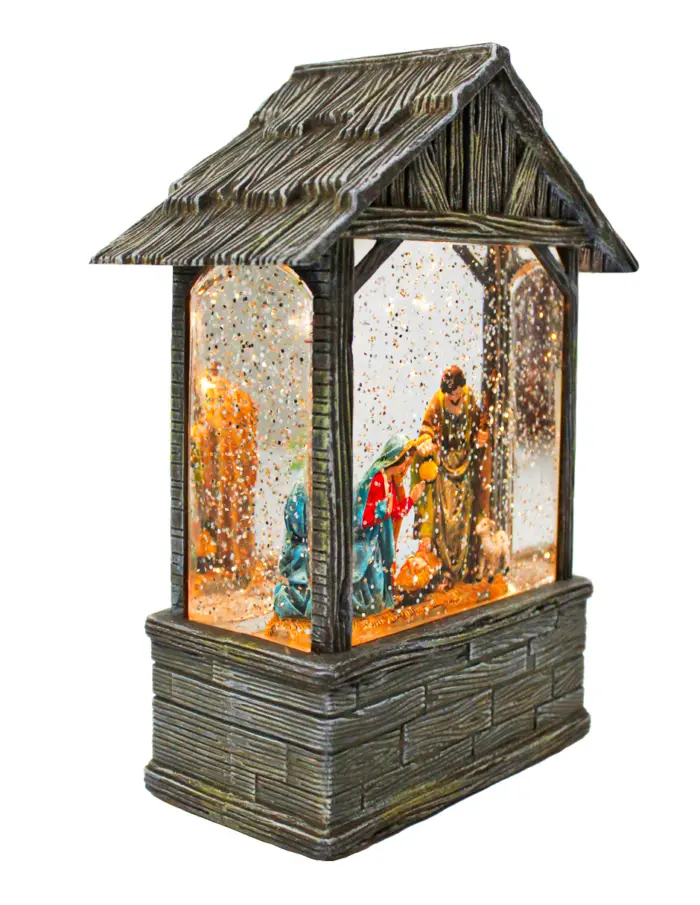 Nacimiento musical con luz LED y cable USB (usa baterías 3AA no incluidas) de 15.75x7.62x20.83cm - Image 2