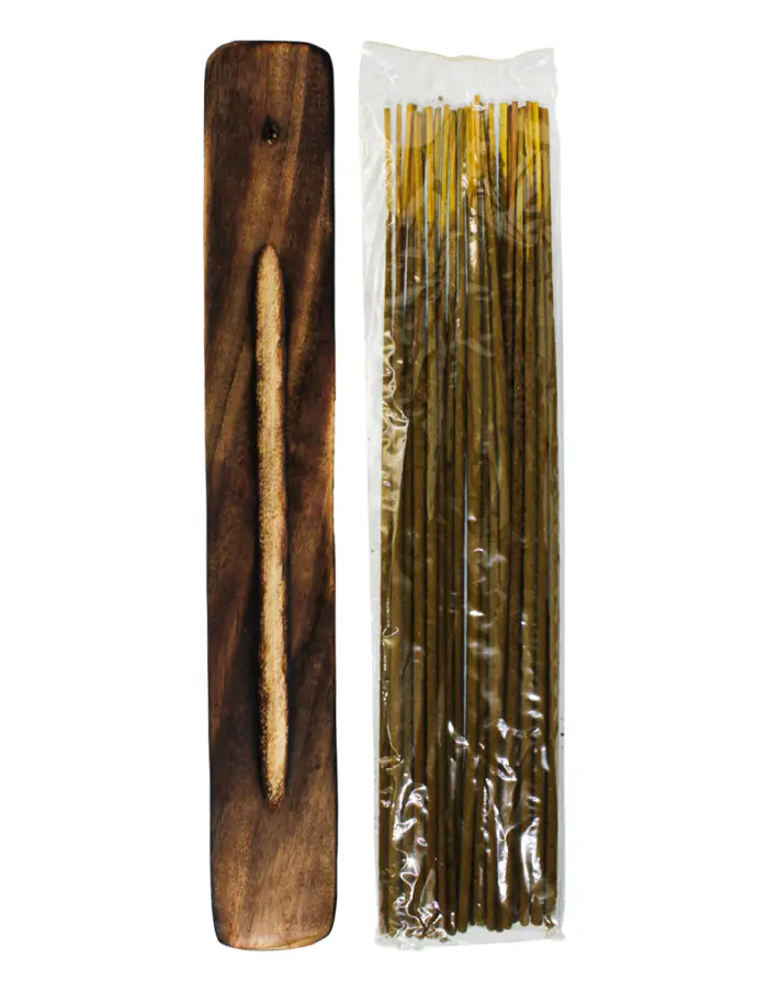 Tubo con 30 varas de incienso con quemador y fragancia de mimosa y cardamomo de 4.5x28x4.5cm - Image 3
