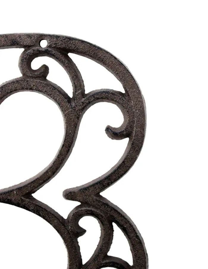 Número 3 decorativo de hierro de 20cm - Image 2