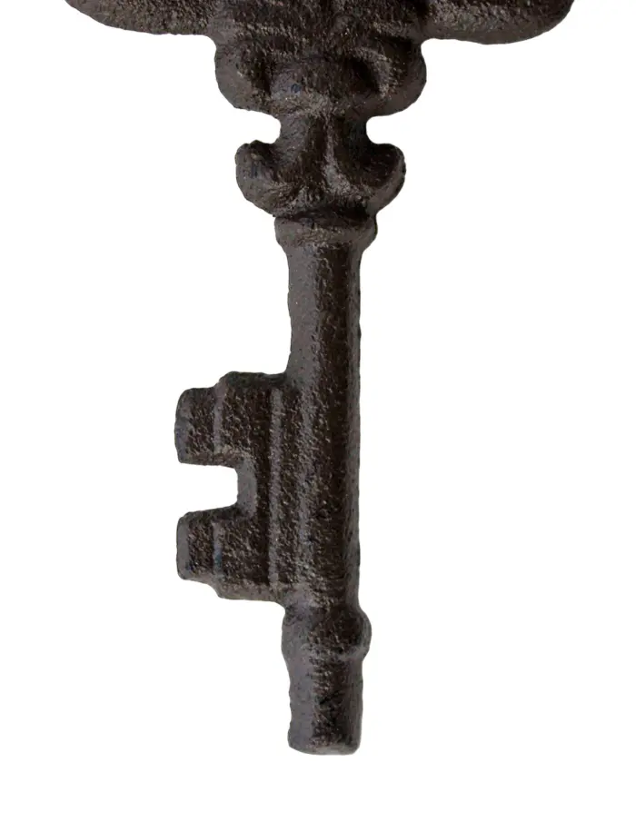 Candado decorativo de hierro antiguo con llaves - Image 3