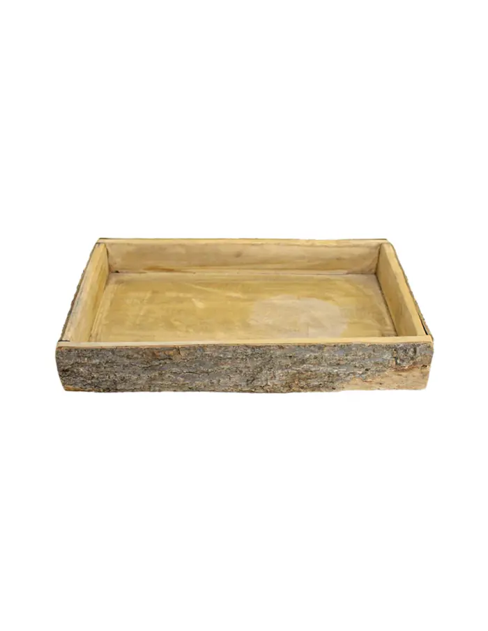 Charola rectangular de madera de 41x26x7cm - Image 2