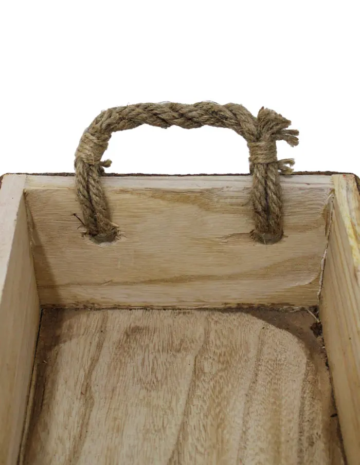 Charola rectangular de madera con corteza natural de 71x30x14cm - Image 4