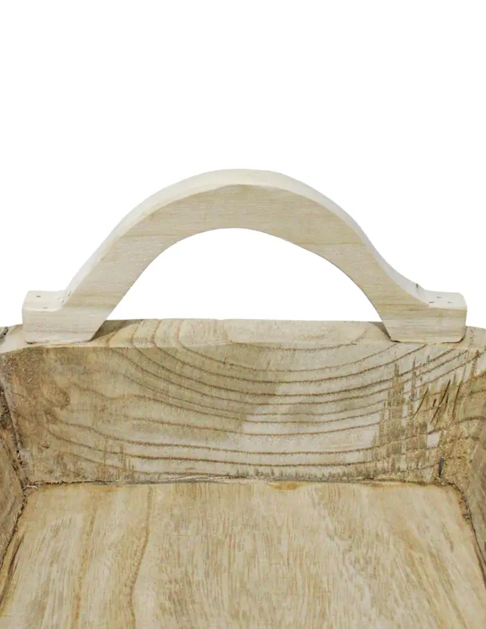 Maceta cuadrada de madera con agarraderas de 43x29x9x17cm - Image 3