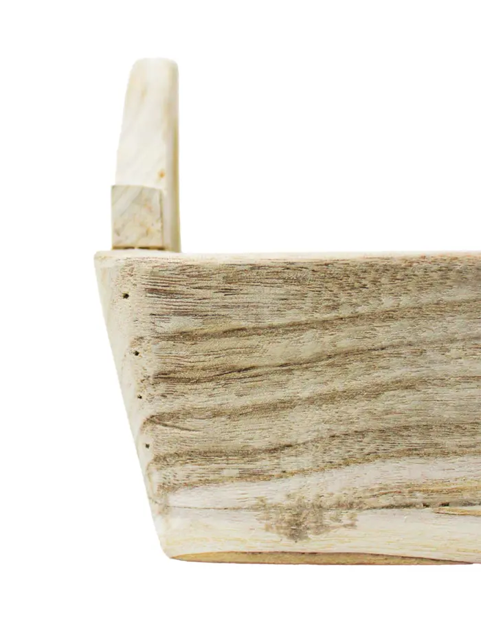 Maceta cuadrada de madera con agarraderas de 43x29x9x17cm - Image 4