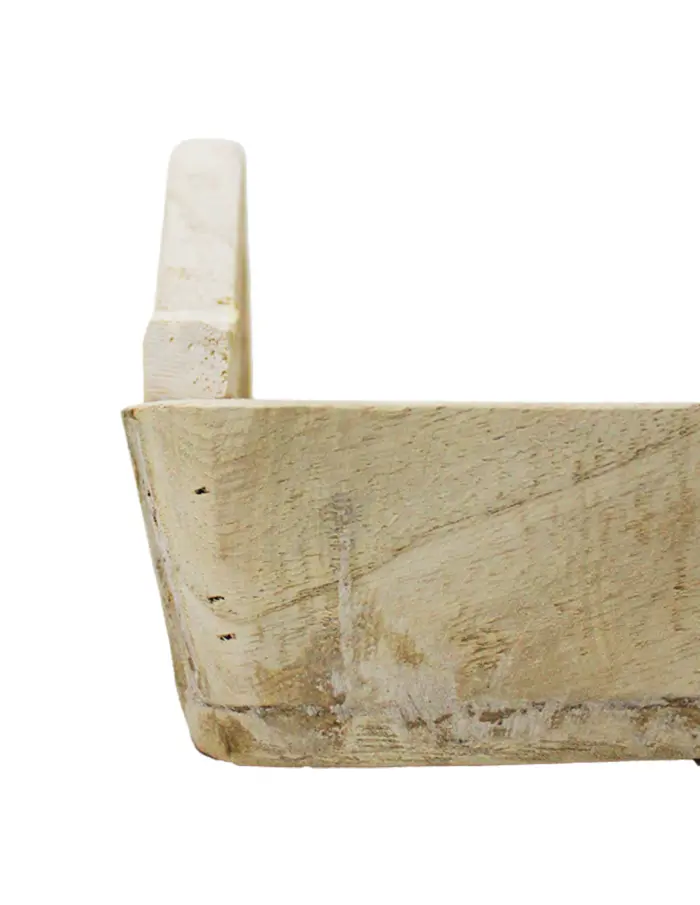 Maceta cuadrada de madera con agarraderas de 36x23x7x14cm - Image 3