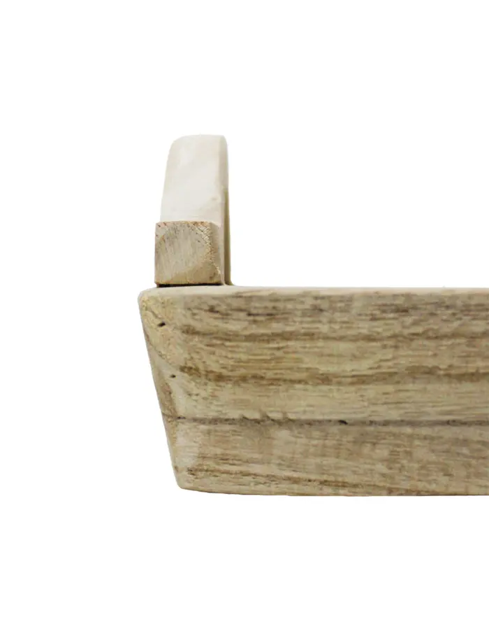 Maceta cuadrada de madera con agarraderas de 30x18x6x12cm - Image 3