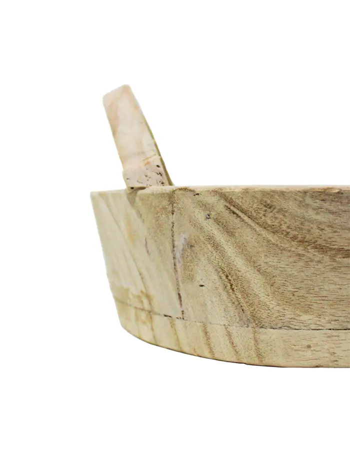 Maceta ovalada de madera con agarraderas de 35x24x8x15cm - Image 3