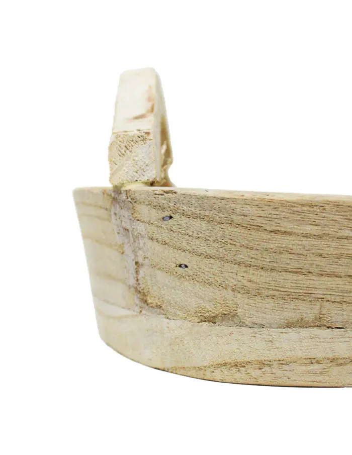 Maceta ovalada de madera con agarraderas de 29x18x6x12cm - Image 3