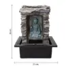 Fuente de poliresina diseño Buda con luz y terminado piedra 22.7x18x27.3cm - Image 4