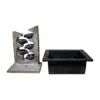 Fuente de poliresina caida zig-zag de 13x12x17cm - Image 2