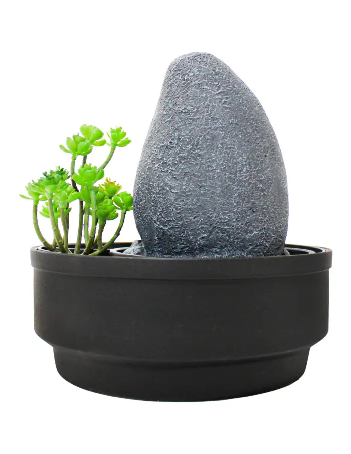 Fuente de poliresina con ganesha y árbol de 21x21x21cm - Image 3