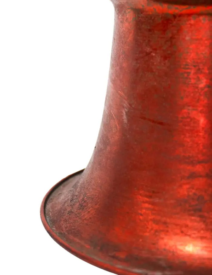 Campana de metal rojo vintage de 20x23cm - Image 2
