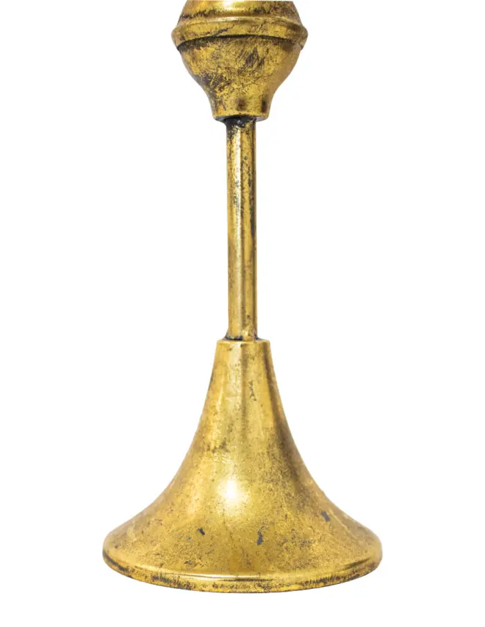 Candelabro de metal dorado - Image 3
