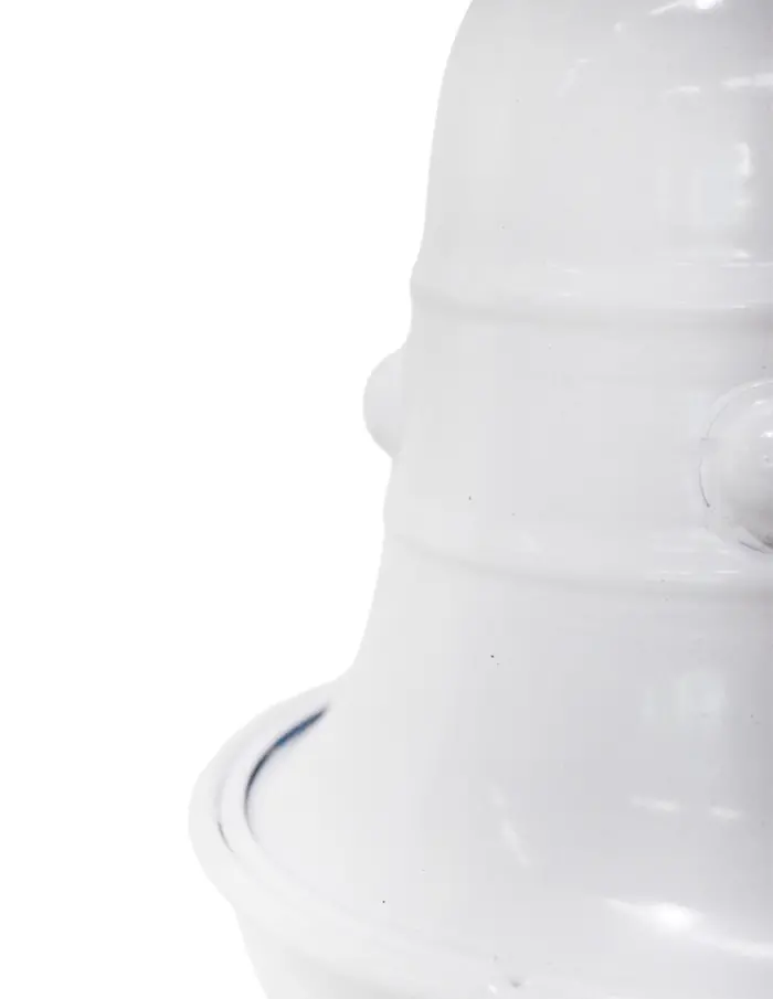 Campana con cascabel de metal blanco de 20.5x33cm - Image 2