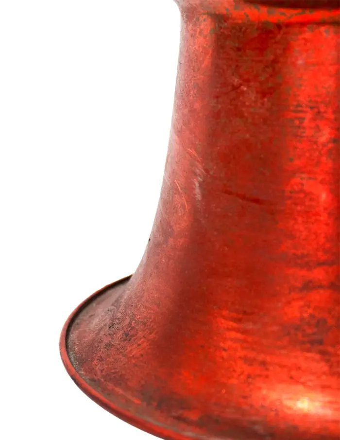 Campana de metal rojo de 22.5x30cm - Image 3