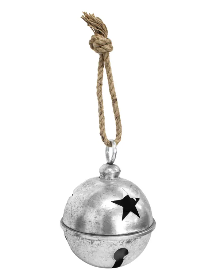 Cascabel de metal plateado - Image 2