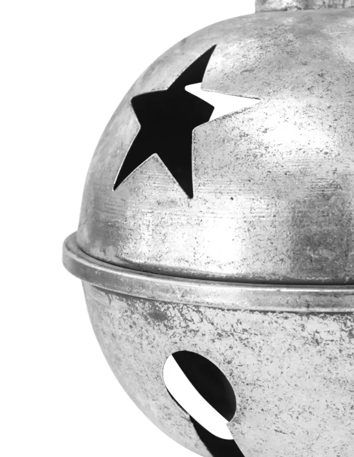 Cascabel de metal plateado - Image 3