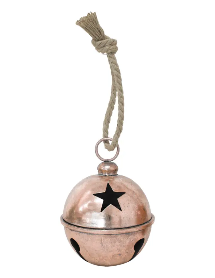 Cascabel cobre vintage con estrellas perforadas de 21x29cm - Image 2
