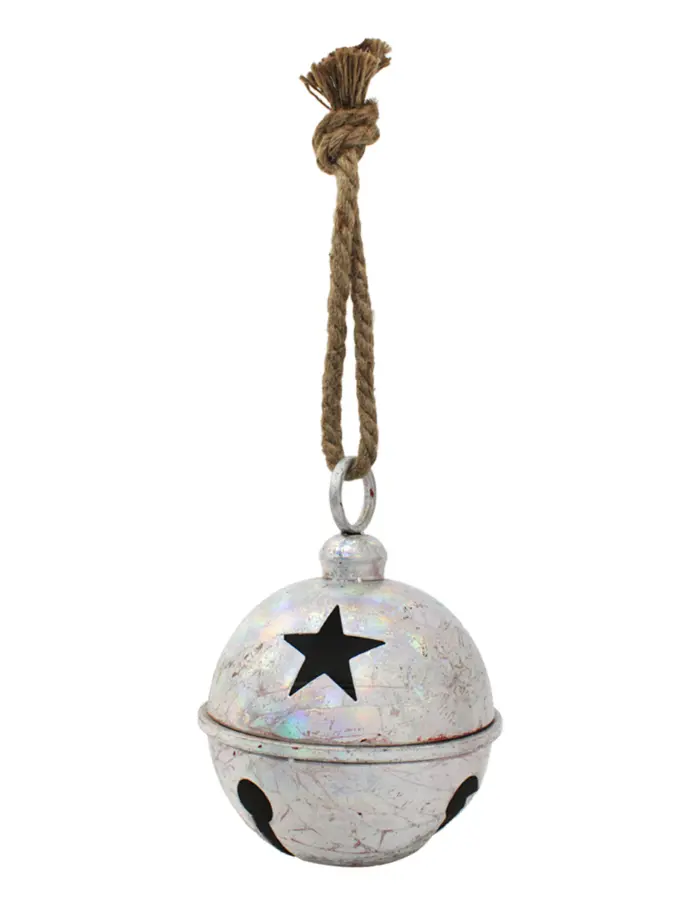 Cascabel iridiscente con estrellas perforadas de 21x29cm - Image 2