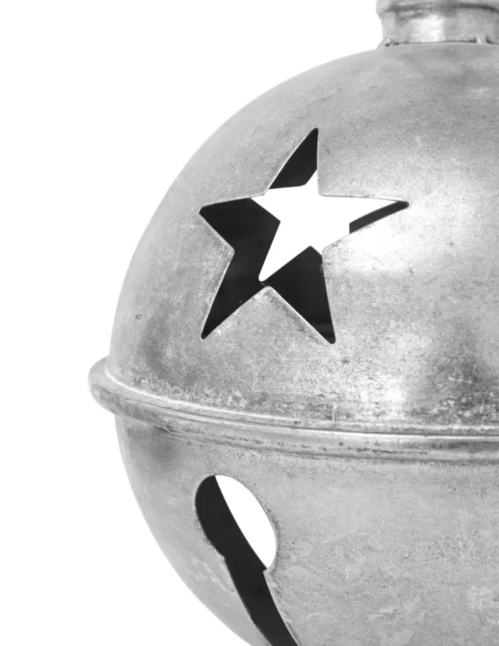 Cascabel plateado vintage con estrellas perforadas de 24x34cm - Image 3