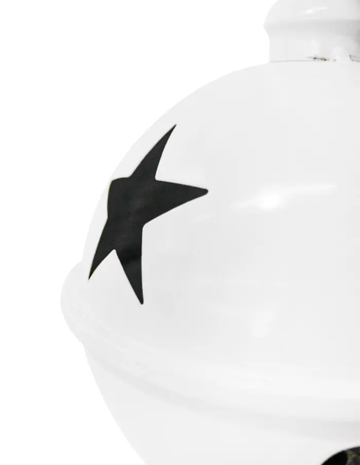 Cascabel blanco con estrellas perforadas de 21x29cm - Image 2