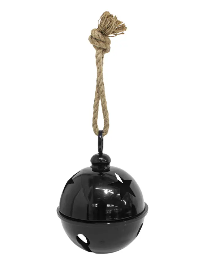 Cascabel negro con estrellas perforadas de 24x34cm - Image 2