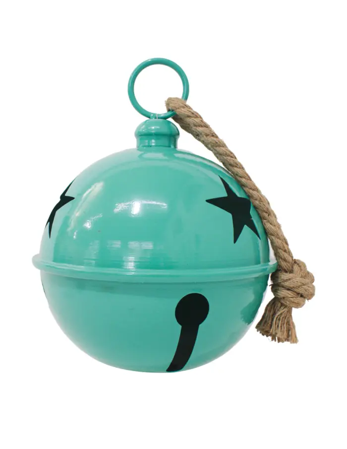 Cascabel turquesa con estrellas perforadas de 35cm - Image 2