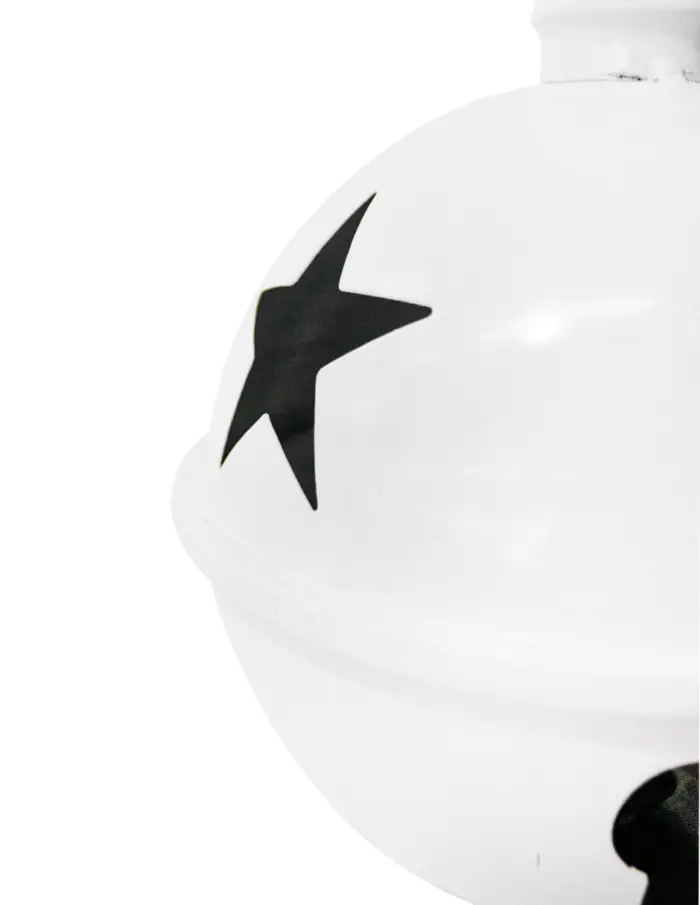 Cascabel blanco con estrellas perforadas de 45cm - Image 2
