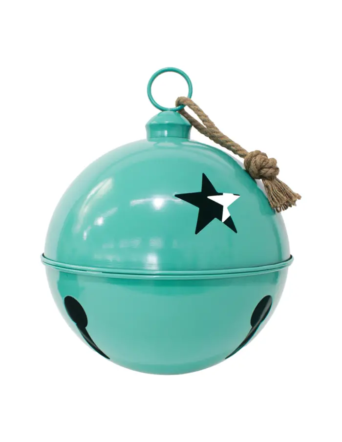 Cascabel turquesa con estrellas perforadas de 45cm - Image 2