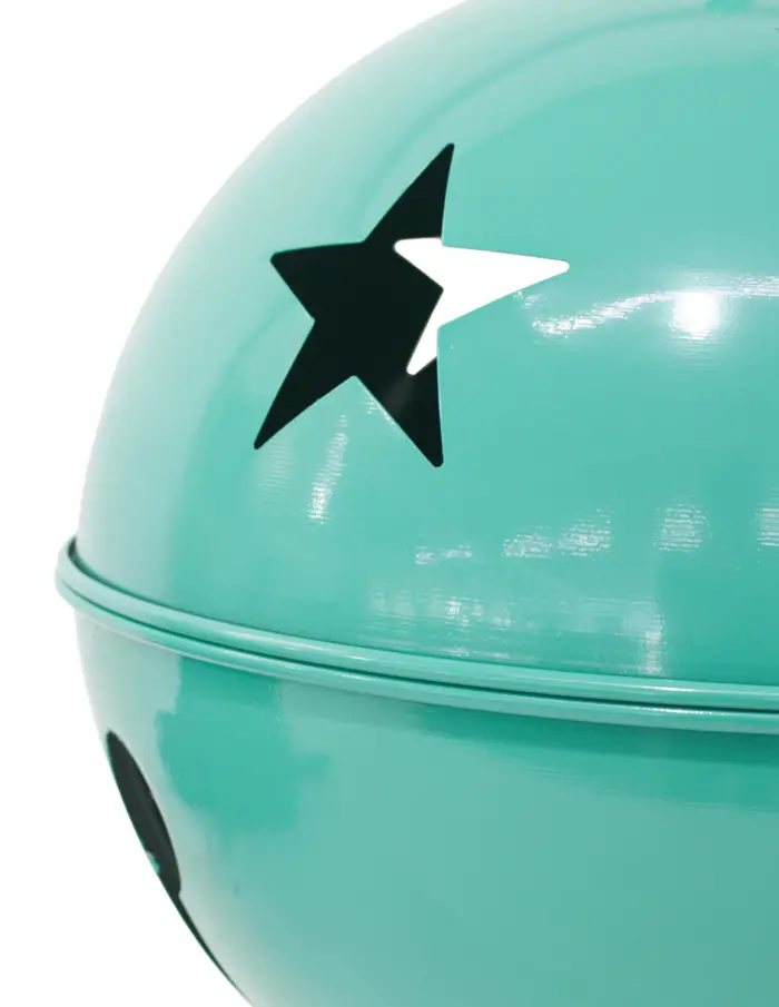 Cascabel turquesa con estrellas perforadas de 45cm - Image 3