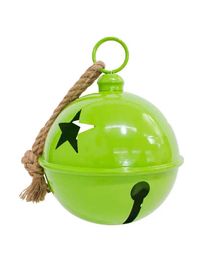 Cascabel verde pera con estrellas perforadas de 45cm - Image 2