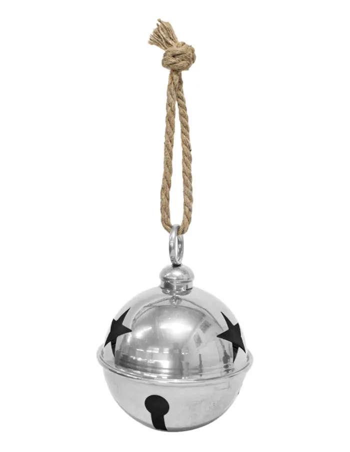 Cascabel cromado con estrellas perforadas de 16cm - Image 2