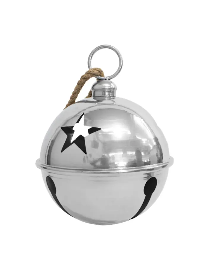 Cascabel cromado con estrellas perforadas de 35cm - Image 2