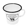Taza de peltre blanca c/estampado vaca diseño francés de 11x11x10cm - Image 2