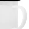 Taza de peltre blanca c/estampado vaca diseño francés de 11x11x10cm - Image 3
