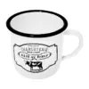 Taza de peltre blanca c/estampado vaca diseño francés de 9x9x8.5cm - Image 2