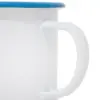 Taza de peltre blanca con diseño de flamingo de 9x9x8cm - Image 3