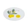 Plato de peltre blanco estampado limones de 27x27xcm - Image 2