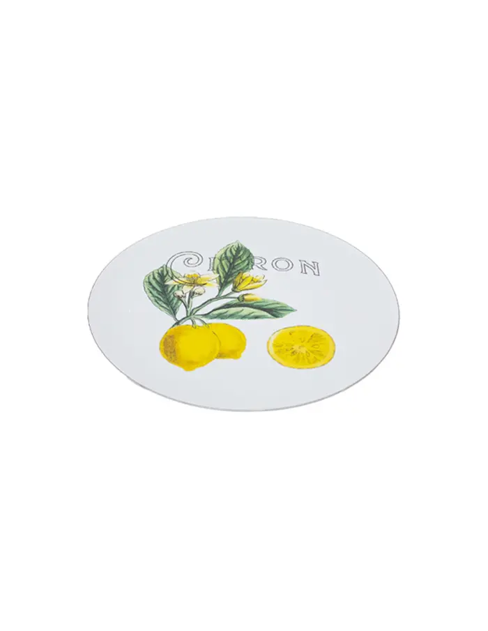 Plato de peltre blanco estampado limones de 25x25cm - Image 2