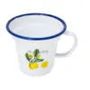 Taza de peltre blanca estampado limones de 10.5x10.5x9cm - Image 2