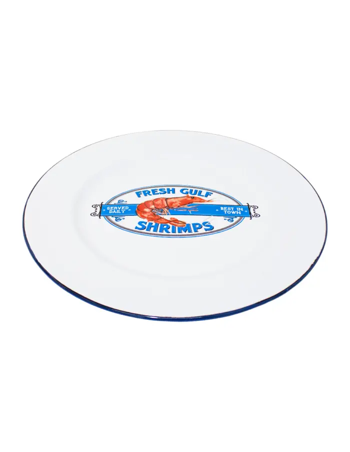 Plato de peltre blanco diseño Camarón de 34x34xcm - Image 2