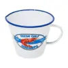 Taza de peltre blanca estampado Camarón de 10.5x10.5x9cm - Image 2
