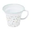 Taza de peltre blanca estampado insectos de 10.5x10.5x9cm - Image 2