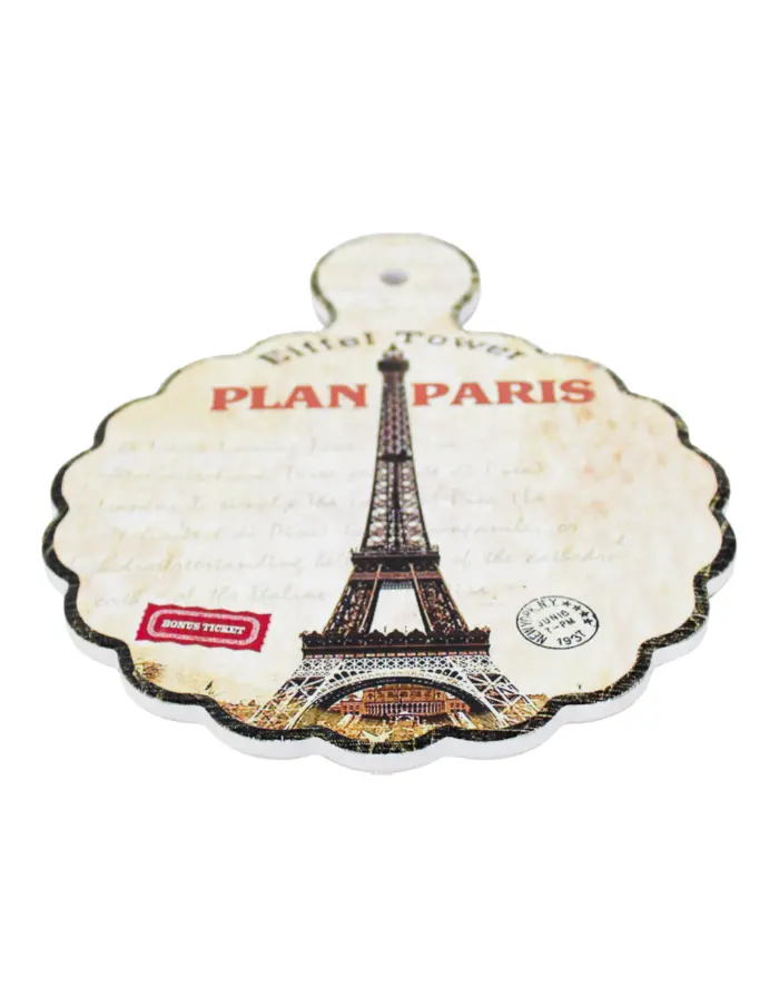 Portacalientes de porcelana estampado Torre Eiffel de 20x25cm - Image 2