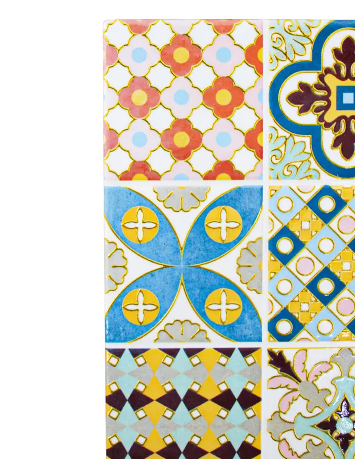 Portacalientes diseño mosaico multicolor de 20x20cm - Image 3