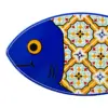 Portacaliente diseño pez azul con mosaico floreado de 80x30 - Image 3