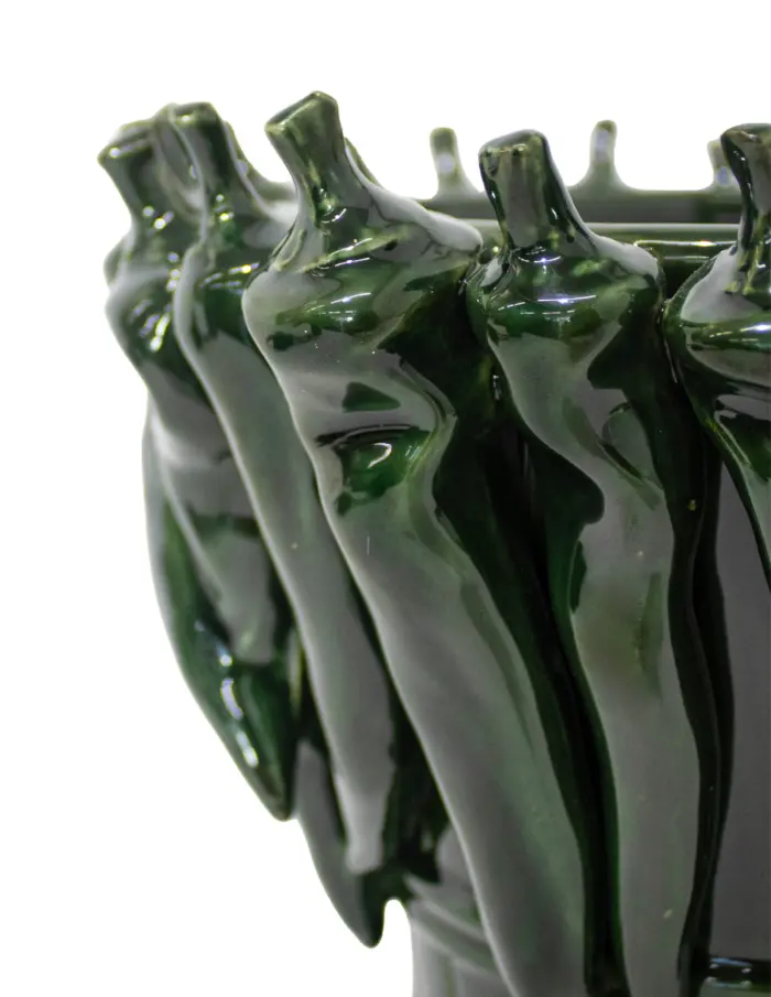 Base de porcelana diseño chiles verdes de 23x23x17cm - Image 3